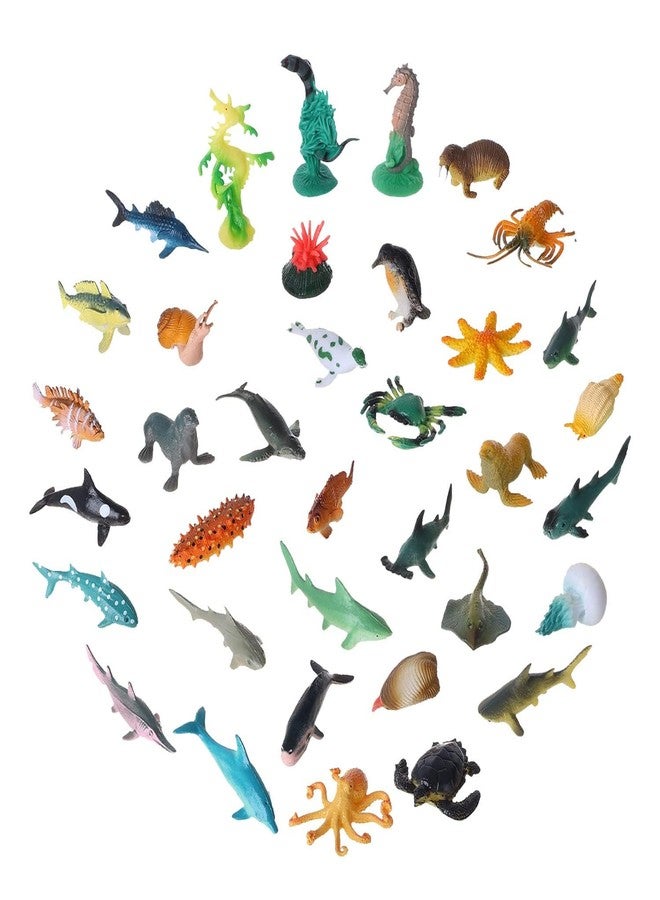 DIMAZO Small Kids Sea & Wild Animal Toys Sets for Fun, Educational, Spark Imagination and Learning (Multi Choice Sets) (Ocean & SEA Animals) 37pcs - Image 5